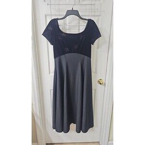 Southeastern Black Sparkle Velvet Bodice Choir Performance Gown Dress Size 4